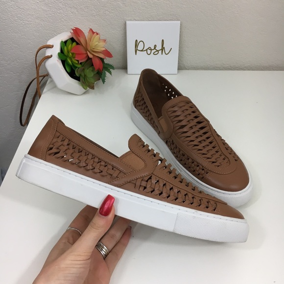 Tory Burch Shoes | Tory Burch Leather Huarache 2 Slip On Sneakers | Poshmark